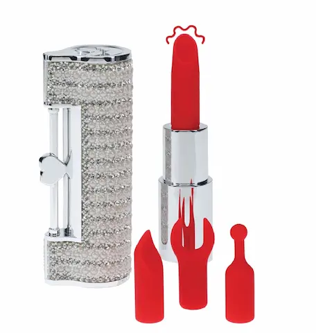 Loveline Angel Lipstick minivibrátor se 4 nástavci
