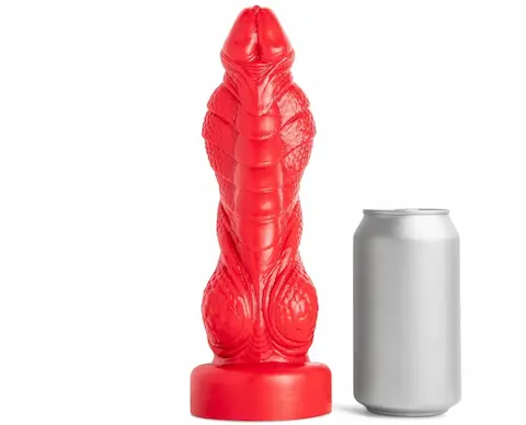 Mr. Hankey’s Toys Kinky Cobra Small/Med, prémiové silikonové dildo s Vac-U-Lock 24,8 x 3,9–6,9 cm