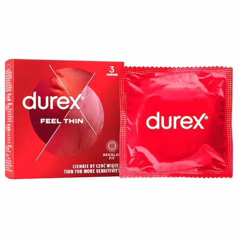 Durex Feel Thin – prezervativ s realistickým pocitem (3 ks)