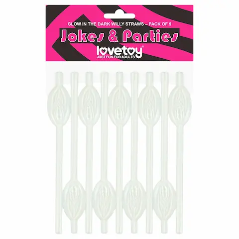 Lovetoy – brčko ve tvaru vaginy – svítící – bílé