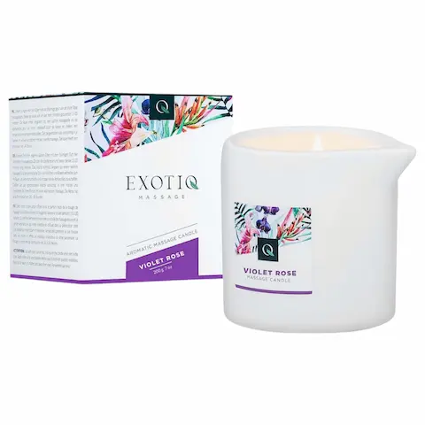 Exotiq – masážní svíčka – růže – 200g