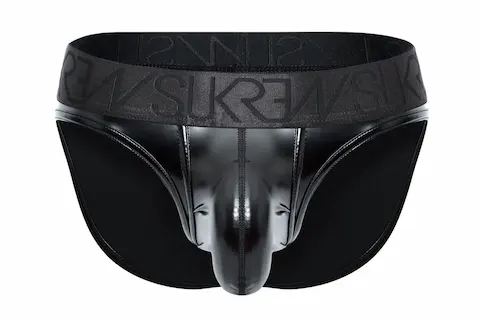Slipy Sukrew Wet Look Classic Brief Fetish Black