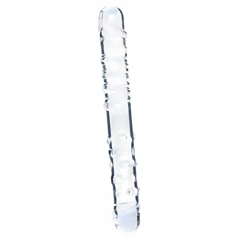 Clarity – oboustranné skleněné dildo – průhledné