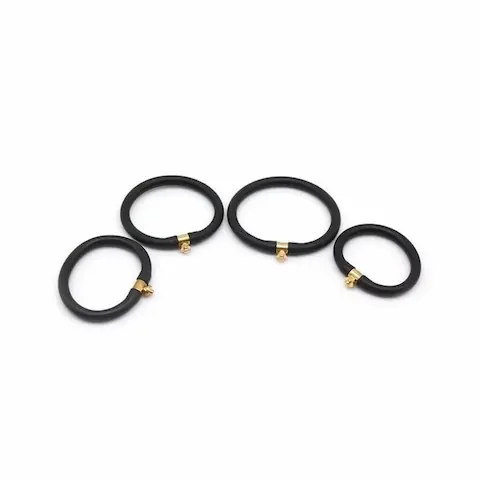 Slave4master Adjustable E-Stim Cock Ring Set, sada unipolárních elektrod 4 ks