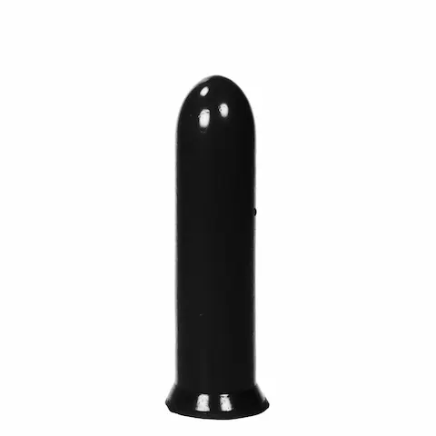 All Black AB08, černé vinylové dildo 19 x 4,8 cm