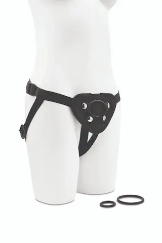 Me You Us Strap-on Harness, univerzální černý strap-on postroj s O-ring