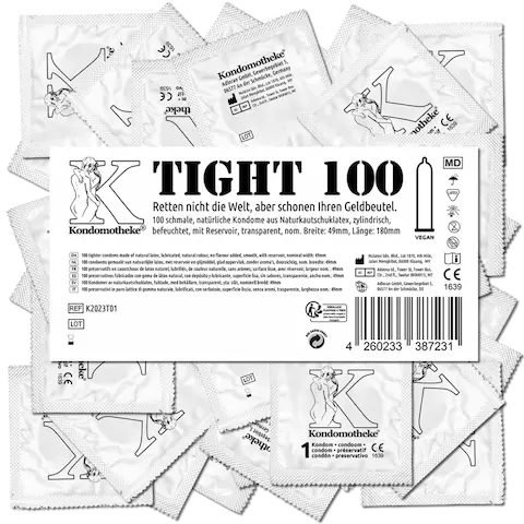 Kondomotheke TIGHT: 100 tighter condoms