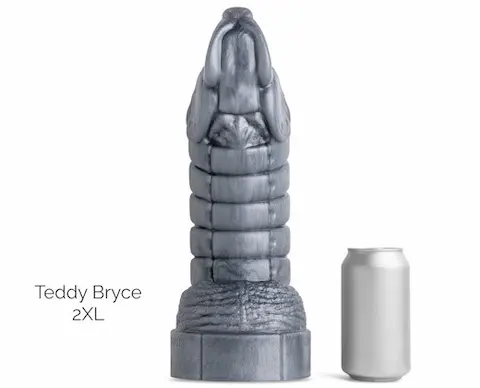 Mr. Hankey’s Toys Teddy Bryce XX-Large, prémiové silikonové dildo s Vac-U-Lock 33,5 x 6,6–10,1 cm