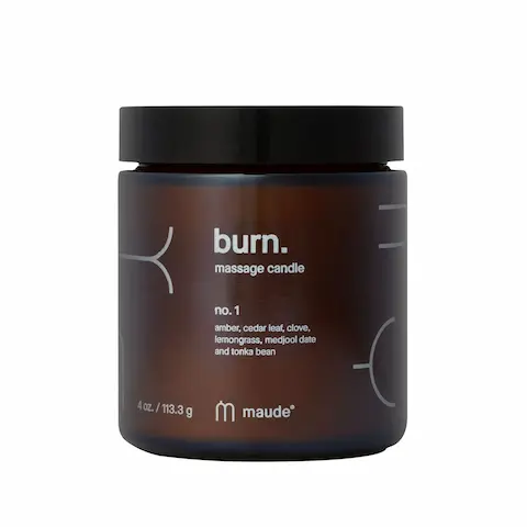 Svíčka masážní Maude BURN no.1 amber, cedar leaf & lemongrass 113 g