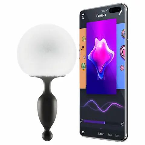 Magic Motion Bunny – anální vibrátor s ovládáním přes aplikaci a králičím ocáskem (černý)