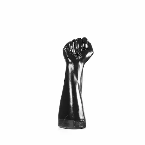 Domestic Partner Fist of Victory, černé vinylové dildo – ruka 26 x 5–9,4 cm