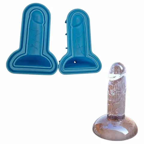 Dildo – forma na led – modrá