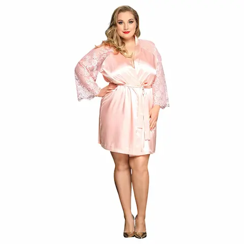 JSY 067 – růžová babydoll souprava (XL