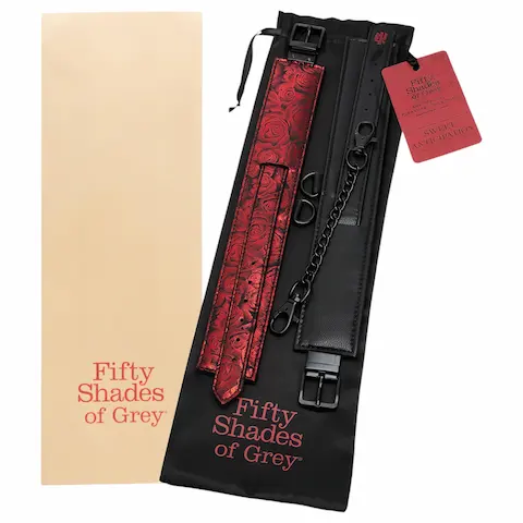 Fifty Shades of Grey – pouta na kotníky – černá/červená