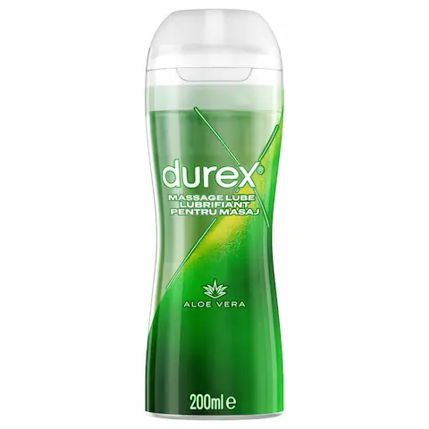 Durex 2v1 masážní olej – Aloe Vera (200 ml)