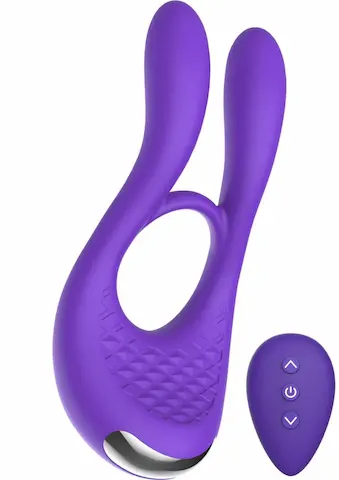 ToyJoy Happiness Joy Ride to Paradise, silikonový vibrační kroužek na penis a varlata