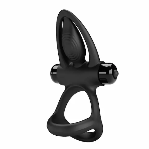 Pretty Love Vibration Cock Ring, silikonový erekční kroužek na penis a varlata