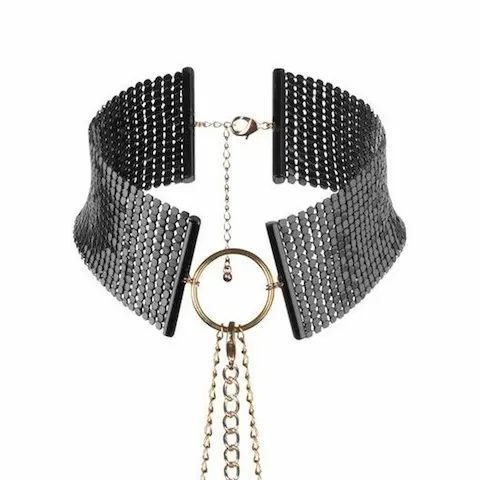 Obojek BIJOUX INDISCRETS DÉSIR MÉTALLIQUE COLLAR black