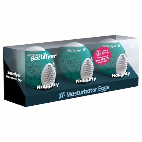 Satisfyer Egg Naughty – sada vajíčko masturbátorů – 3 ks