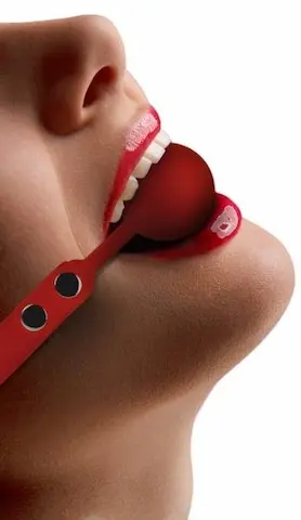 Ouch! by Shots Silicone Ball Gag, Red