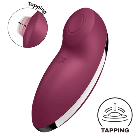 Satisfyer Tap & Climax 2 stimulátor klitorisu – vínový