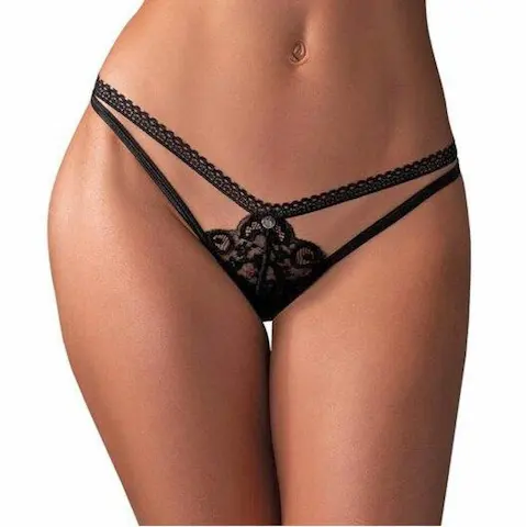 Obsessive Blomentis tanga – černá