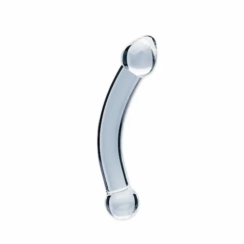 Clarity Celestial Purity, oboustranné dildo z borosilikátového skla 19,2 x 3,6 cm