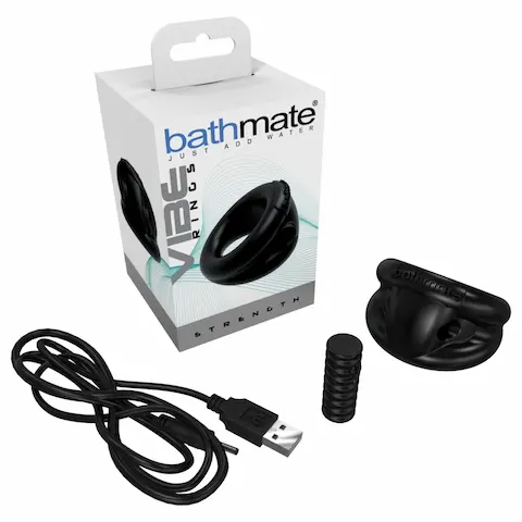 Bathmate Vibe Ring Strength – vibrační erekční kroužek s akumulátorem (černý)