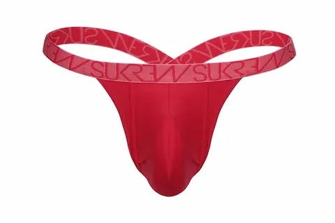 Pánská tanga Sukrew Deep Coral Bubble Thong S, růžová pánská tanga