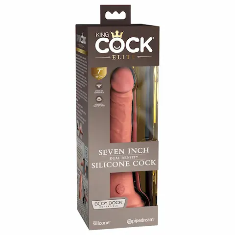 King Cock Elite – realistické dildo s přísavkou – 18 cm – tělová barva