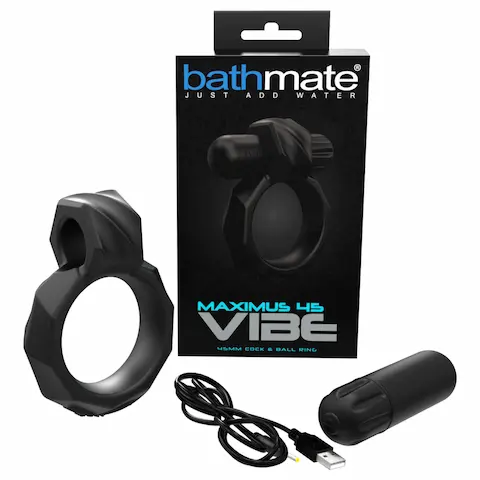 Bathmate Maximus Vibe 45 – akumulátorový vibrační erekční kroužek (černý)