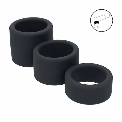 Levelz Ball Strap Set S/M/L, sada 3 silikonových natahovačů varlat