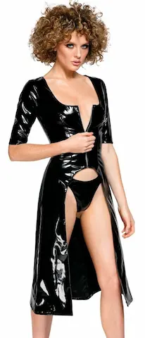 Black Level Vinyl Coat Dress