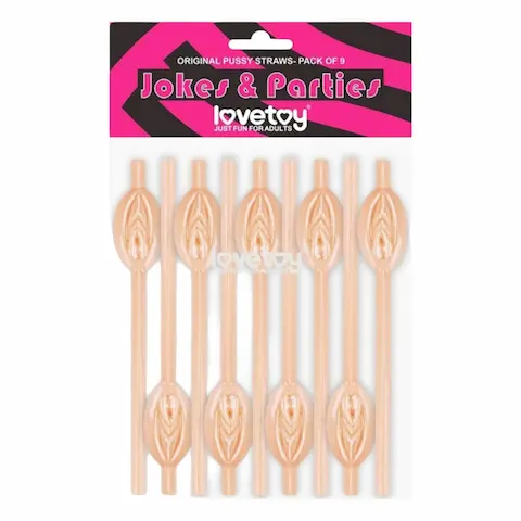 Lovetoy – brčko ve tvaru vagíny, doplněk na rozlučku se svobodou (přírodní)