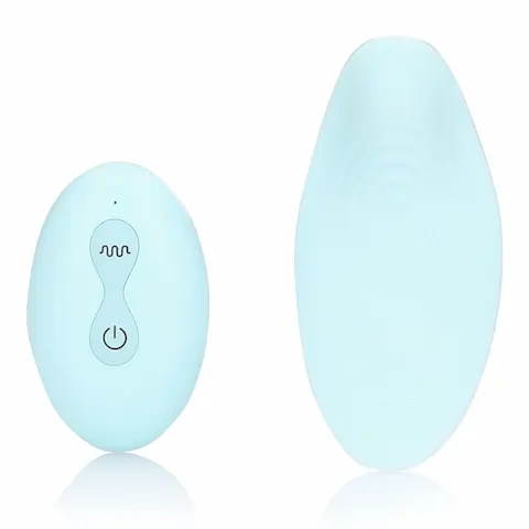 Shots Loveline Panty Vibrator with Remote Control Arctic Blue, silikonový vibrátor do kalhotek s dálkovým ovládáním