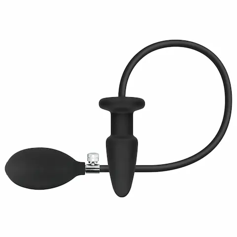 EasyToys – nafukovací anální kolík – černý