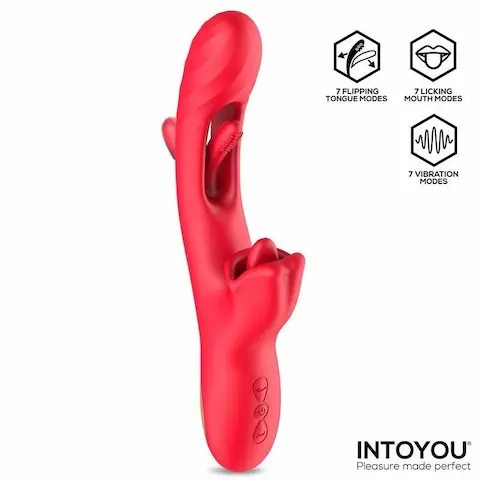 Intoyou Grant, silikonový vibrátor na bod G a klitoris 24,3 x 3,3 cm