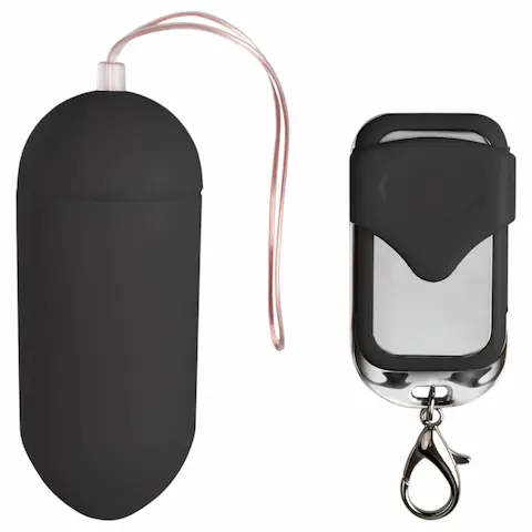 EasyToys – nositelné vibrační vajíčko na dálkové ovládání (černé)