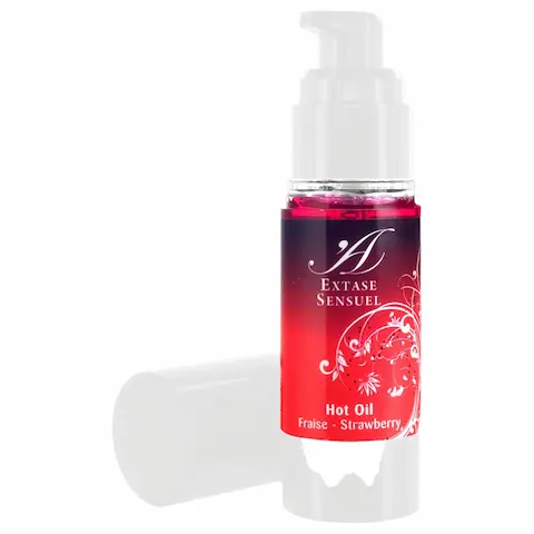 Extase Sensuel – hřejivý masážní olej – jahoda – 30 ml