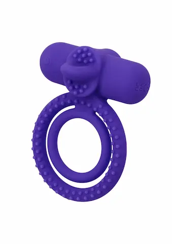 CalExotics Silicone Rechargeable Dual Climaxer, silikonový erekční kroužek na penis a varlata