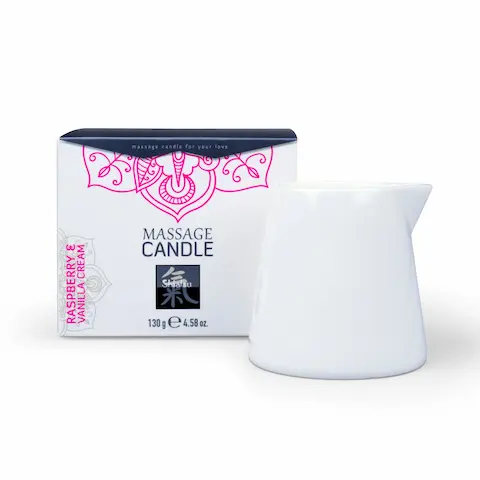 Masážní svíčka – Shiatsu Raspberry & Vanilla Cream