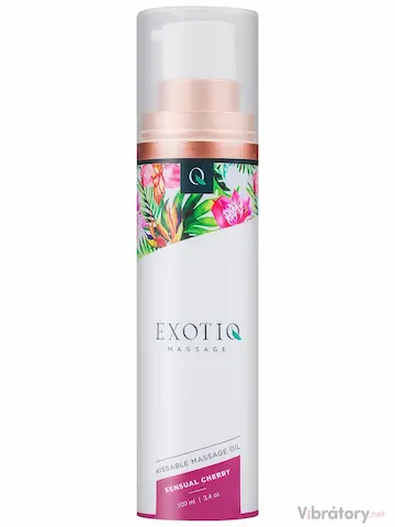 Slíbatelný masážní olej Exotiq Sensual Cherry, 100 ml