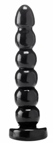 HardToys Blitzkrieg, černé vinylové dildo 29,5 x 4,5–5,5 cm