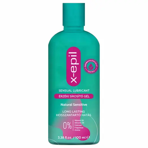 X-Epil Natural Sensitive – lubrikační gel – citlivá pokožka – 100 ml