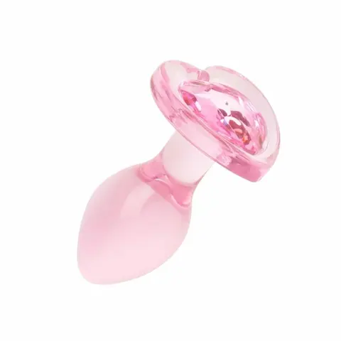 EasyToys Anal Plug Glass Small – 7 cm, skleněný anální šperk 7 x 3,9 cm