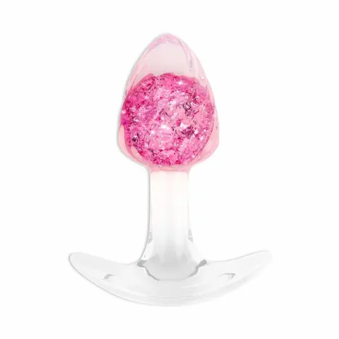 ToyJoy Crystal Butt Plug Small, průhledný silikonový anální kolík 8,5 x 3,2 cm