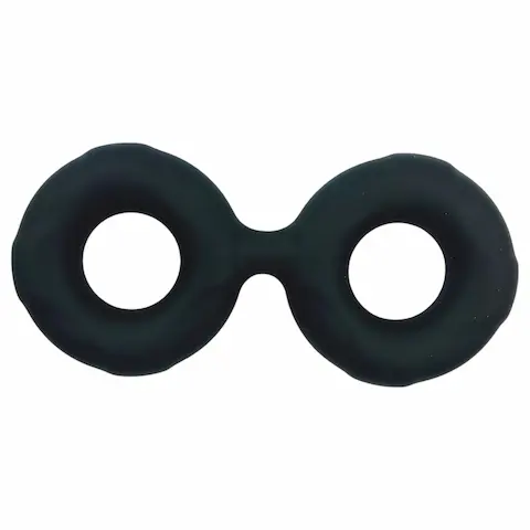 Pulselock Taur – dvojitý kroužek na penis a varlata (černý) – 25 mm