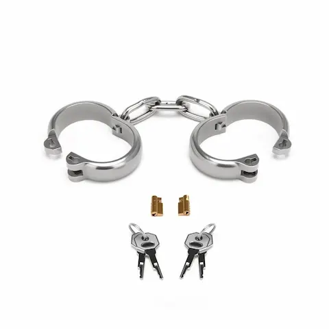 Prowler RED Heavy-Duty Hand Cuffs, pouta na ruce z nerezové oceli