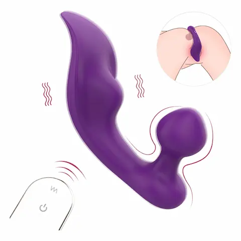 Sex HD Chomper – vibrátor na klitoris a anální stimulaci – voděodolný lila