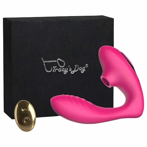 Tracy’s Dog 2 – vibrátor s vakuovou stimulací 2v1 – růžový